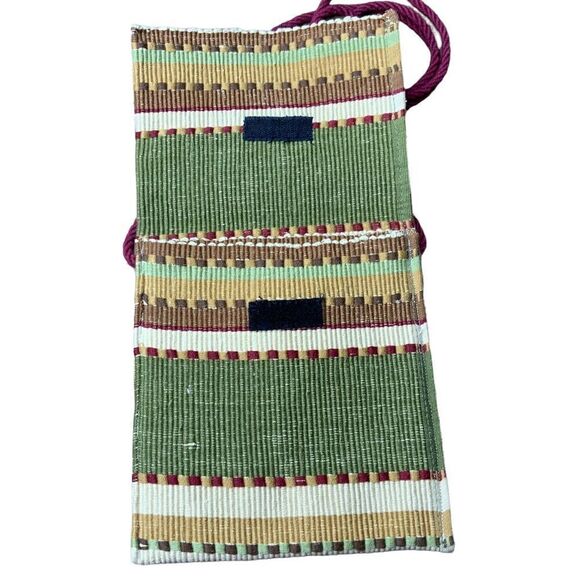 Woven Tapestry Fabric Shoulder Bag Cross Body Purse - Picture 2 of 9